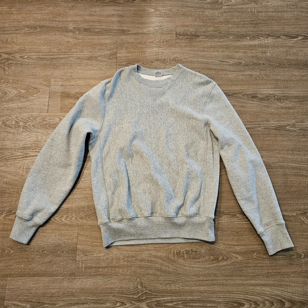 J.Crew Sportswear Fleece Crewneck Sweatshirt Men's Small Heather Gray Pullover